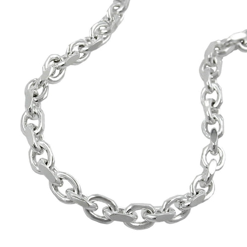 Kæde 3,5 mm ankerkæde 4x diamant sølv 925