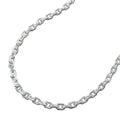 Armbånd 2 mm ankerkæde 8x diamant sølv 925