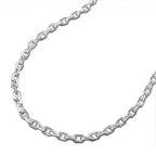 Armbånd 2 mm ankerkæde 8x diamant sølv 925