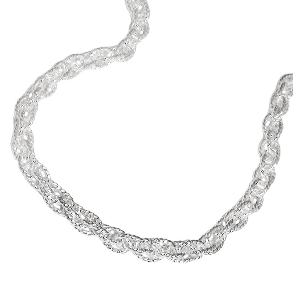Armbånd 3mm dobbeltankerkæde sølv 925