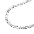 Figaro diamant sølv 925 fodkæde