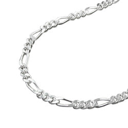 Figaro diamant sølv 925 fodkæde