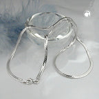 Armbånd 3mm kantkæde fladtrykt skinnende diamant sølv 925
