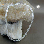 Kæde 3mm Singapore Chain Diamond Silver 925