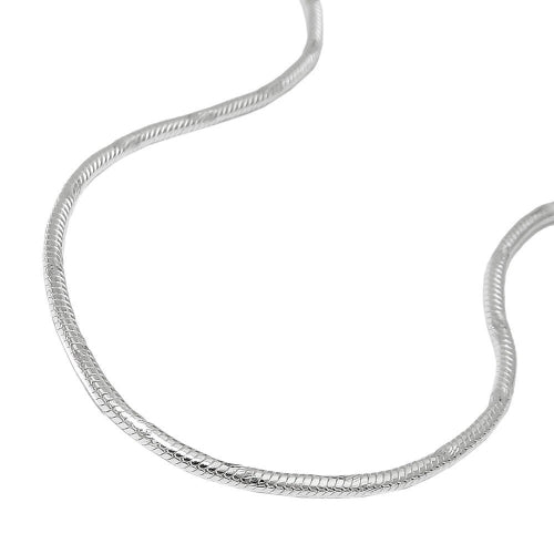 Kæde 1,3 mm rund slangekæde Diamant Sølv 925