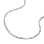 Kæde 1,3 mm rund slangekæde Diamant Sølv 925