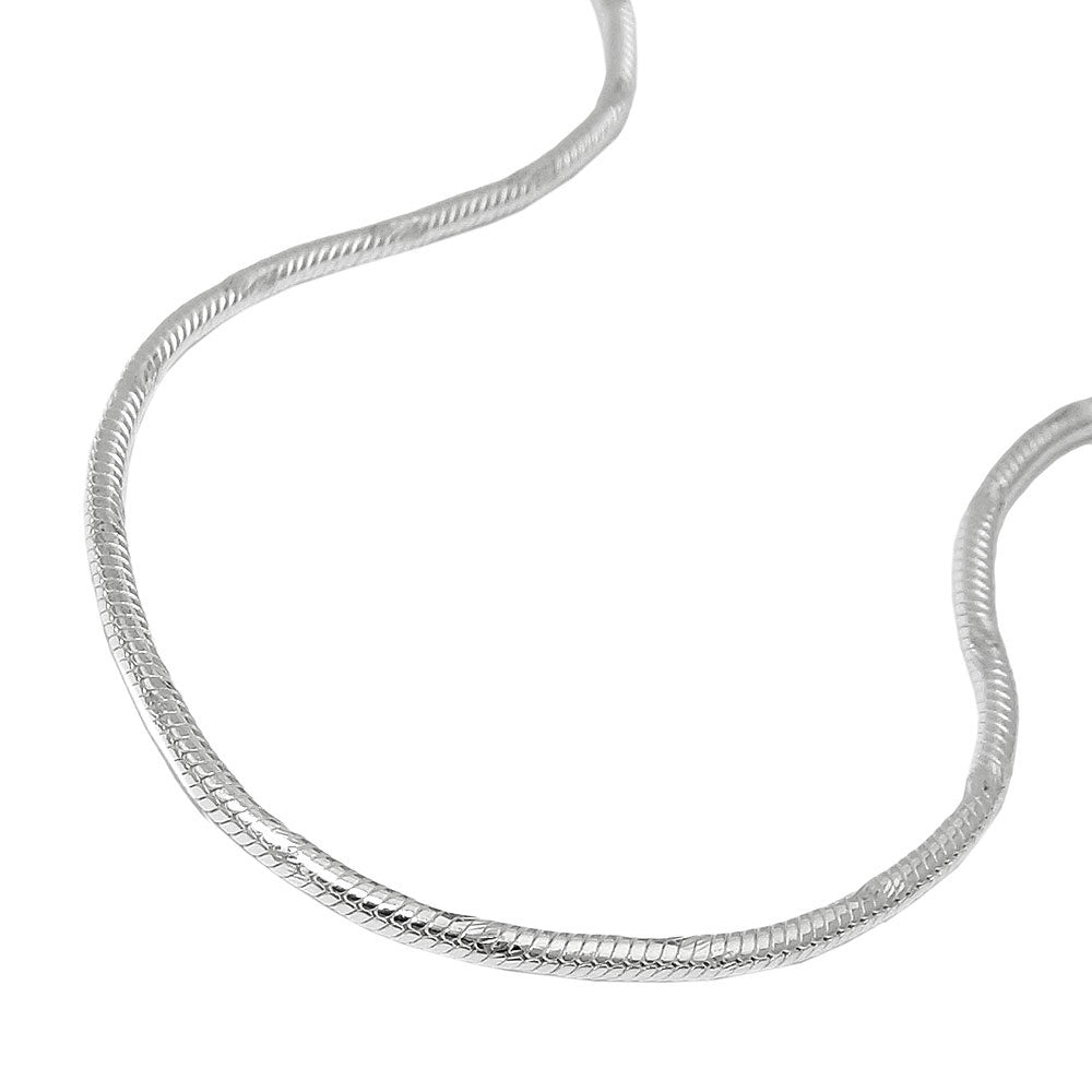 Kæde 1,3 mm rund slangekæde Diamant Sølv 925