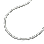 Armbånd 1,5 mm slangekæde rund skinnende sølv 925