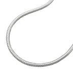 Armbånd 1,5 mm slangekæde rund skinnende sølv 925