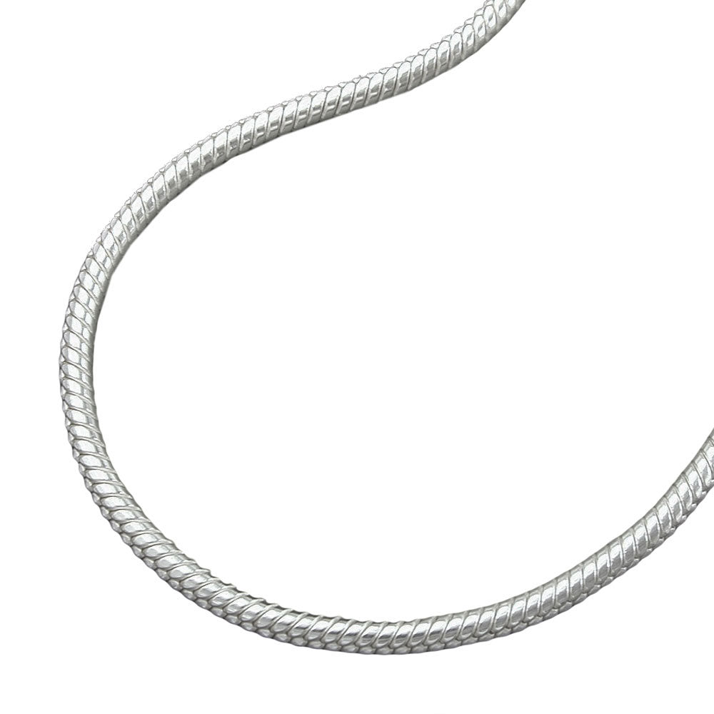 Armbånd 1,5 mm slangekæde rund skinnende sølv 925