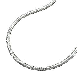 Armbånd 1,5 mm slangekæde rund skinnende sølv 925