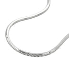 Kæde 1,3 mm Slangekæde Femsidet Diamant Sølv 925