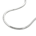 Kæde 1,3 mm Slangekæde Femsidet Diamant Sølv 925
