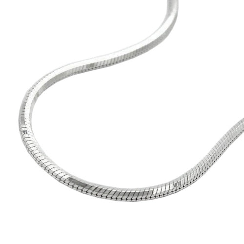 Kæde 1,3 mm Slangekæde Femsidet Diamant Sølv 925
