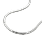 Kæde 1,3 mm Slangekæde Femsidet Diamant Sølv 925