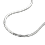 Kæde 1,3 mm Slangekæde Femsidet Diamant Sølv 925