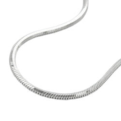 Kæde 1,3 mm Slangekæde Femsidet Diamant Sølv 925