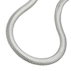 Armbånd 4mm Snake Chain Flat Shiny Silver 925