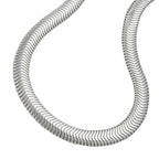 Armbånd 4mm Snake Chain Flat Shiny Silver 925