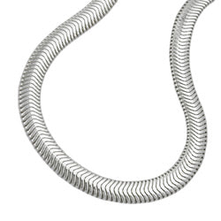 Armbånd 4mm Snake Chain Flat Shiny Silver 925