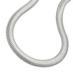 Kæde 6x2mm flad slangekæde skinnende sølv 925