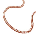 Kæde 1,5 mm rævehalekæde firkantet rosaguldbelagt© 10 millimeter guldbelagt sølv 925 42cm