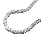 Armbånd ca. 3 mm kongelig kæde firkantet, skinnende sølv 925