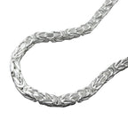 Armbånd ca. 3 mm kongelig kæde firkantet, skinnende sølv 925