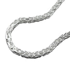 Armbånd ca. 3 mm kongelig kæde firkantet, skinnende sølv 925
