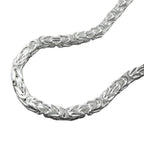 Armbånd ca. 3 mm kongelig kæde firkantet, skinnende sølv 925