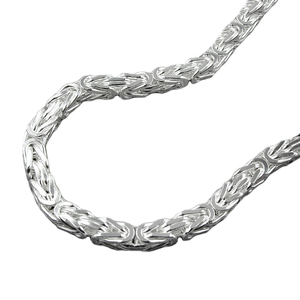 Armbånd ca. 3 mm kongelig kæde firkantet, skinnende sølv 925