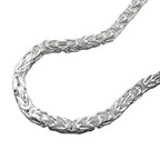 Armbånd ca. 3 mm kongelig kæde firkantet, skinnende sølv 925