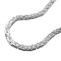 Armbånd ca. 3 mm kongelig kæde firkantet, skinnende sølv 925