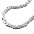 Armbånd ca. 5mm King's Chain firkantet skinnende sølv 925
