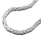 Armbånd ca. 5mm King's Chain firkantet skinnende sølv 925