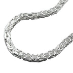 Armbånd ca. 5mm King's Chain firkantet skinnende sølv 925