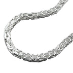 Armbånd ca. 5mm King's Chain firkantet skinnende sølv 925