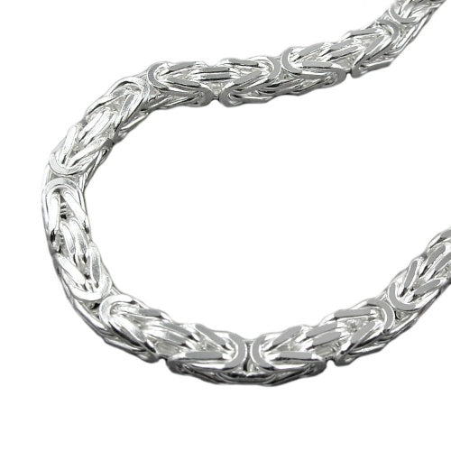 Kæde ca. 8mm King Chain firkantet Shiny Silver 925