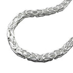 Kæde ca. 8mm King Chain firkantet Shiny Silver 925