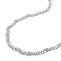 Kæde 2,4 mm Singapore Chain Diamond Silver 925