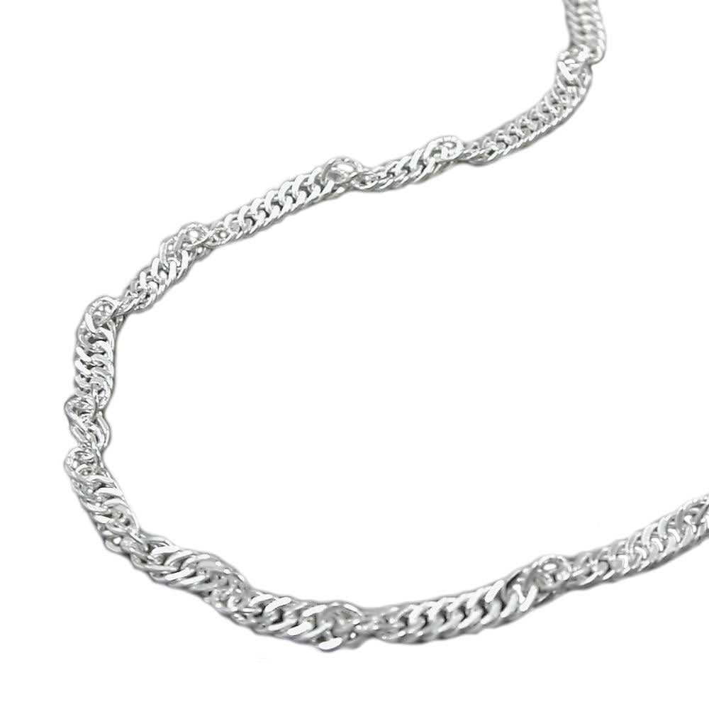 Kæde 2,4 mm Singapore Chain Diamond Silver 925
