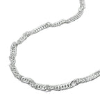 Kæde 2,4 mm Singapore Chain Diamond Silver 925