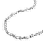 Kæde 2,4 mm Singapore Chain Diamond Silver 925
