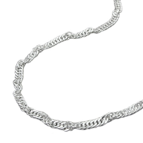 Kæde 2,4 mm Singapore Chain Diamond Silver 925