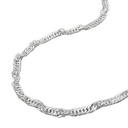 Kæde 2,4 mm Singapore Chain Diamond Silver 925