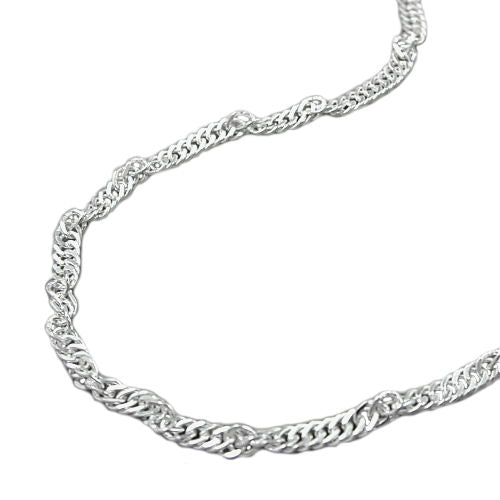Kæde 2,4 mm Singapore Chain Diamond Silver 925