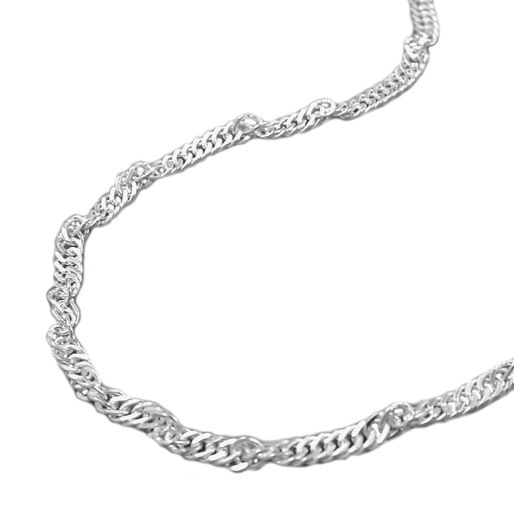 Kæde 2,4 mm Singapore Chain Diamond Silver 925
