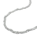 Kæde 2,4 mm Singapore Chain Diamond Silver 925
