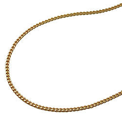 Kæde 1,3 mm flad rustning diamant guldbelagt AMD