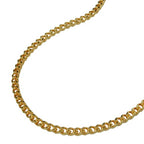 Belly Chain 16mm flad rustning diamant guldbelagt AMD